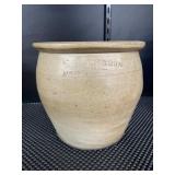 Cowden & Son stoneware crock, 6.5 h x 7.25 dia