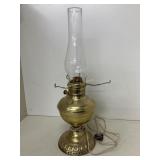 Brass oil light (converted to electric)