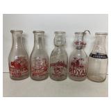 5-quart milk bottles (see description)
