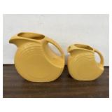 2 Yellow Fiestaware Pitchers. Homer Laughlin