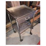 stainless steel cart with drawer