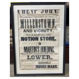 Cheap John! Advertisement for Notion Store