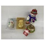 Hand Painted Blown Glass Ornaments.