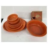 HLC Fiestaware Tangerine Dishes