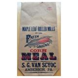 Maple Leaf Roller Mills 10lb corn meal bag