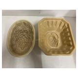 Yellow ware molds (2)