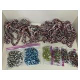 Vintage Red & Silver Foil Christmas Garlands