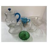 Glass Chicken on the Nest and Other Glassware