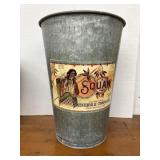 Galvanized Container. Squaw Brand Centerville
