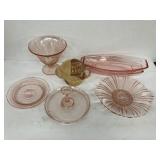 Pink Carnival Glass Plus