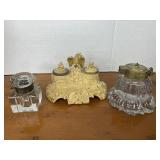 Vintage Glass & Ceramic Ink Wells