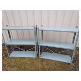 2 light duty metal shelf units 36'W x 36'D x 12'D