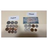 England & Ireland coins/currency