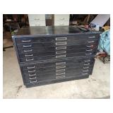 Architects 10 drawer blue print or art cabinet