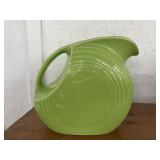 Homer Laughlin chartreuse Disc Water Pitcher