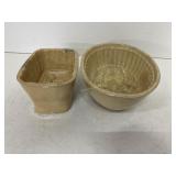 Yellow ware molds-Oval mold 7.75 x 6.25 w/small