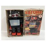 Saturn 13in Walking Robot w/box, battery operated