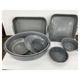 Speckled Enamelware Roaster & Baking Items