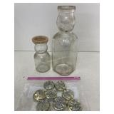 Brookfield Baby Face Milk Bottles, Half pint &