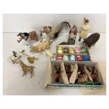 Vintage farm animals & wooden toys