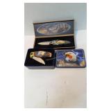 Two Collector Knives with Eagles