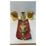 Baldwin Brass Bookends & Candlestick