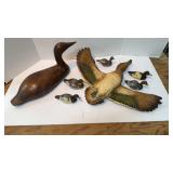 Carved Wooden Loon, Mini Decoys