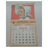 Shiffer Bros Advertising Calendar. 1949