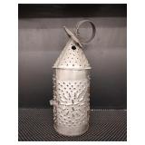 Staley Bros Liverpool punched tin candle lantern