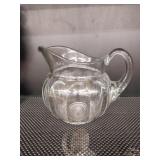 Heisey glass pitcher 8' T