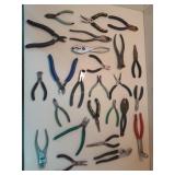 Lot Various Pliers, Wire Cutters and Trimmers