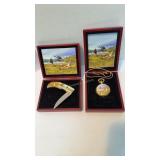 Canada Geese Collector Pocket Watch & Knife Set
