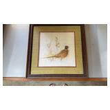Pheasant Print 16 x 16 framed