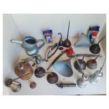 Oil Cans, Spouts Funnels and more