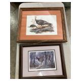 2 wildlife art prints