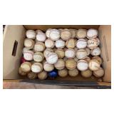 Box full of baseballs