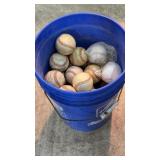 5 Gal Bucket Full of baseballs