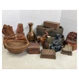 Misc wooden and other collectibles