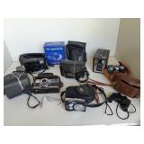 Vintage Camera Lot & Binoculars