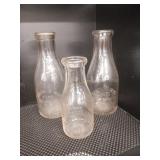 2 Duncan  & Herr , 1 Hostetterï¿½s Dairy Bottles