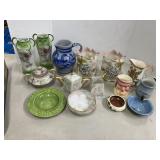 variety porcelain and pottery items