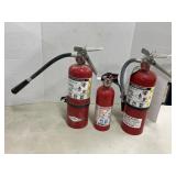 3 fire extinguishers - all read good