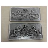 2 bicentennial Pennsylvania license plates