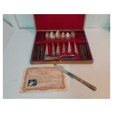 Rogers Oneida Nuart Silver Plate Flatware Set