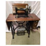 Antique Household Treadle Sewing Machine