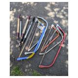 6 bow saws & 2 branch loppers