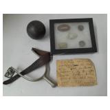 Civil War Relics. Grape Shot Cannon Ball ( 8 in ),