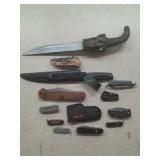 Pocket & Other Knives. Largest is 15 In Long