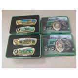 2 Tractor Tins, Each Has 2 Tractor knives.