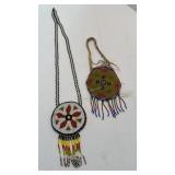 Early Native American Beaded Medicine Bag &